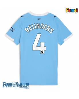 Manchester City Tijjani Reijnders #4 Tricou Fotbal Replică 2025-26 Femei Acasa